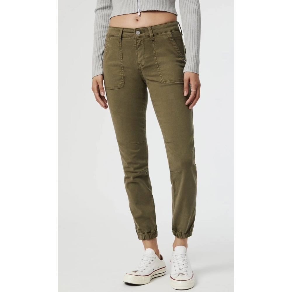 Mavi IVY Mid Rise Slim Cargo Jeans Pants Jogger-Khaki Green-Women Sz 25/28-Small - Picture 2 of 16